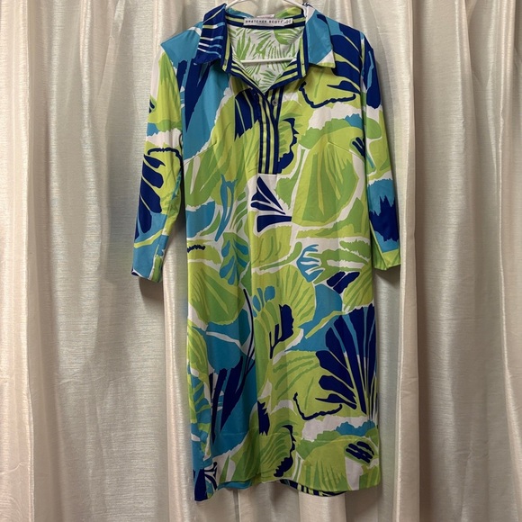 Gretchen Scott Designs Dresses & Skirts - Gretchen Scott Designs Jersey Split Neck Dress Large